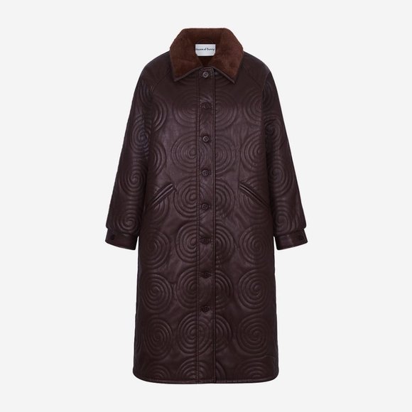 NWT House of Sunny Cosmo Overcoat in Mahogany Brown Size 2 - Picture 4 of 10
